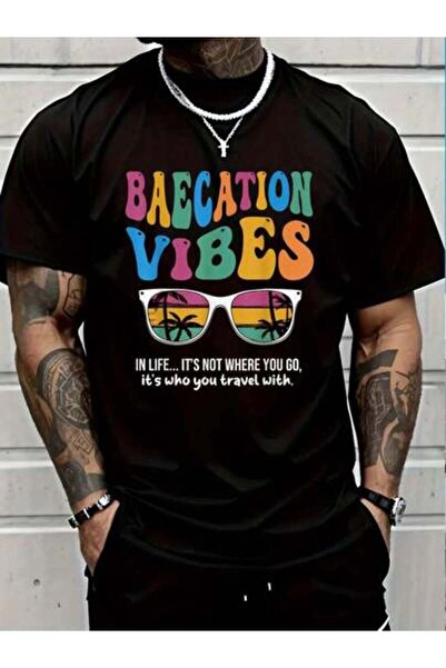 799 100% Cotton Couples Trip Matching Summer Vacation Baecation Mode-Vibes T-...