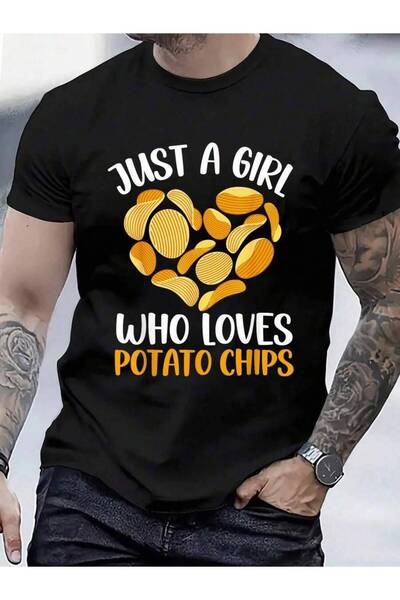 799 100% Cotton Funny Potato For Women Girls Bag Chips Snack Food T-Shirt Men...