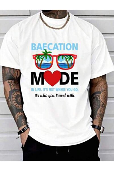 799 100% Cotton Couples Trip Matching Summer Vacation Baecation Mode-Vibes T-...