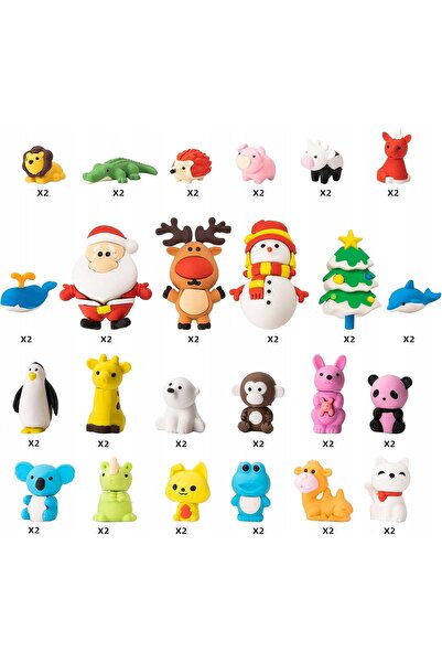 NO BRAND Figurine pentru calendarul de Advent Animale de Crăciun Cadou de Cră...