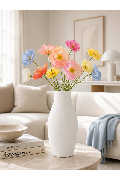 Lui Tasarım Nordic Style Modern Bohemian White Vase Simple Stylish Modern Cer...