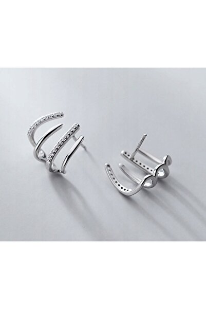 NO BRAND Cercei de damă din argint 925 Sterling, cu zirconiu, tip știft, cu î...