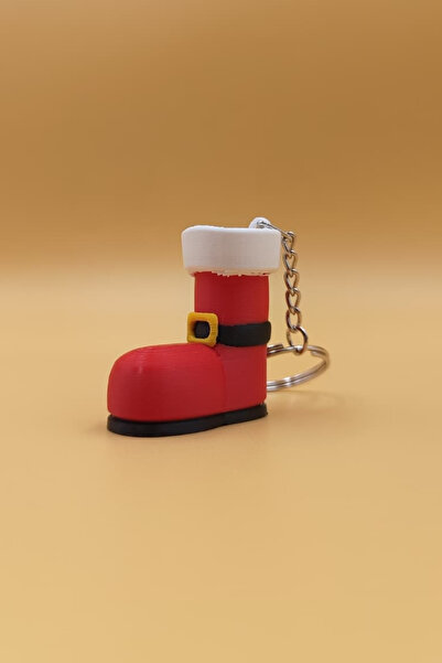 Rodopiva Breloc de Crăciun cu design 3D în formă de cizme de Moș Crăciun - Or...