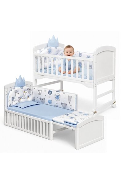 INVINCIO Sweet Dreams Pătuț 3-în-1, pat pentru bebeluși 0-2 ani, extensibil p...