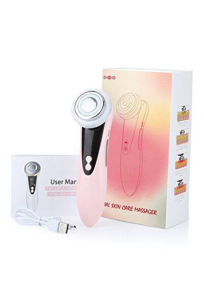 Choice Pink Microcurrent EMS Face Lift Beauty Device LED Red Blue Light Skin ...