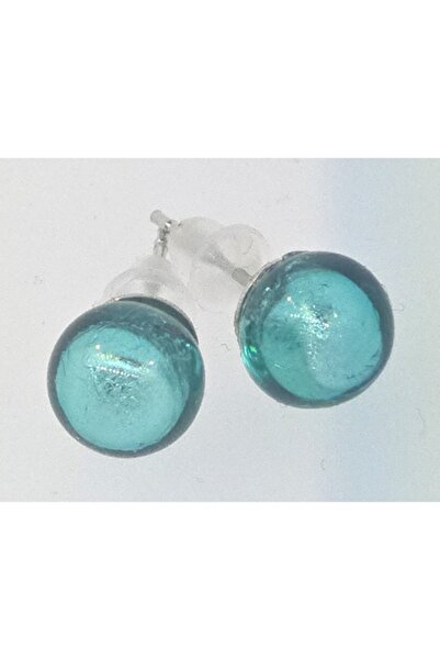 OEM Cercei din argint cu sticlă Murano de 8mm, design hipoalergenic, Marini