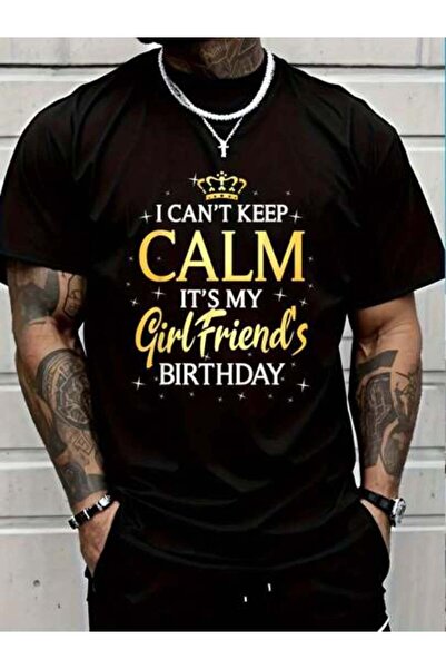 LİNA06 تي شيرت مصنوع من القطن بنسبة 100%، تي شيرت مطبوع عليه It's My Girlfrie...