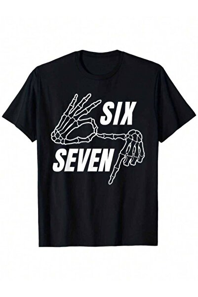 Astogria13 تي شيرت Six Seven-Shirt - بطبعة Let'S Get Sendy Skeleton Hands Num...
