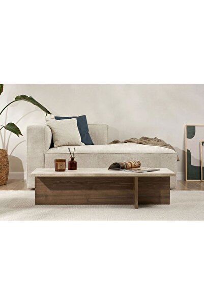 Rani Mobilya Rani Home Orta Sehpa Traverten - Milano Ceviz 120 Cm AB-5300