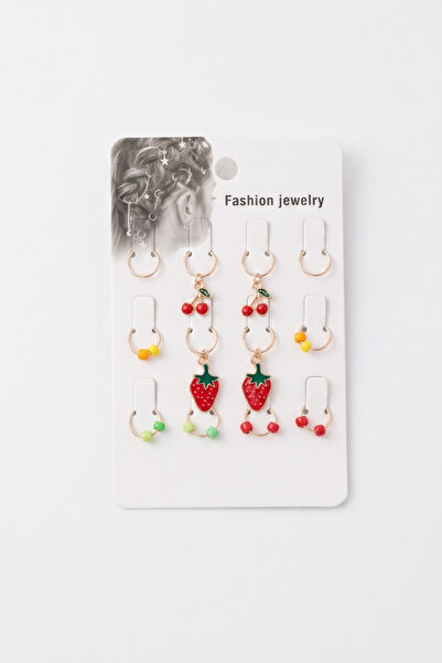 Le Mabelle 12-Piece Girls' Hair Clips with Multi-Colored Cherry and Strawberr...