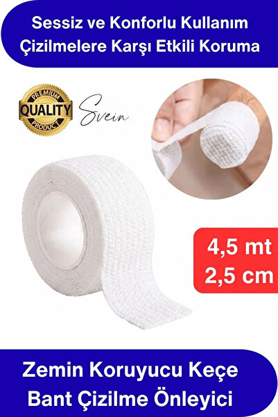 Svein #Keçe Zemin Koruyucu Keçe Bant 4,5 Metre Beyaz Yapışkanlı Mobilya Ayağı...