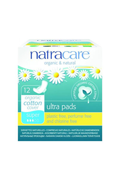 Natracare Σερβιέτες με φτερά - Σούπερ - Νατρακάρ, 12 τεμάχια