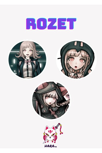 Hara Company Danganronpa Oyunu Chiaki Nanami Rozet Seti / Çanta Süsü