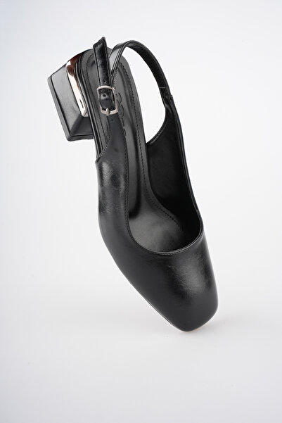 Griffa Shoes Γυναικεία Μαύρα Κομψά Παπούτσια με Τακούνι Πάχους 4 εκ.