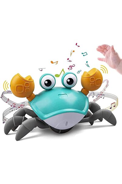 BAYBEE Electric Runaway Crab Toy with Music LED Lights Interactive Crawling T...