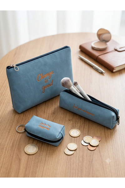 Adalinhome Multi-Purpose 3-Piece Travel and Stationery Set (Bag, Pen Holder &...
