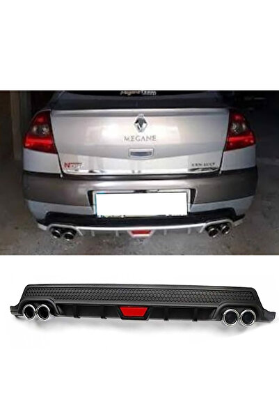 HasAkman Renault Megane 2 Siyah Difüzör Difizör Yuvarlak Egzoz Görünüm Kulakl...