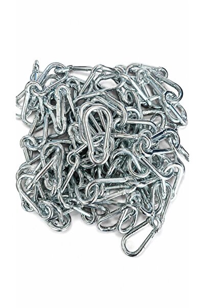 ERÇELİK TİCARET 5 Adet Karabina 5 mm Çelik Karabina Kanca Tasma İp Halat Zinc...