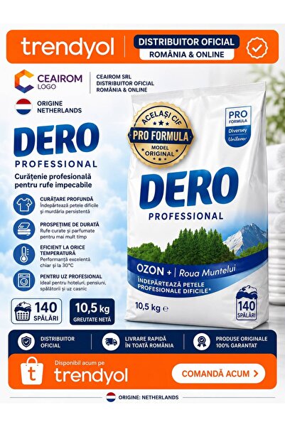 PRO FORMULA DERO PROFESSIONAL DETERGENT RUFE AUTOMAT 140 SPALARI 10,5KG