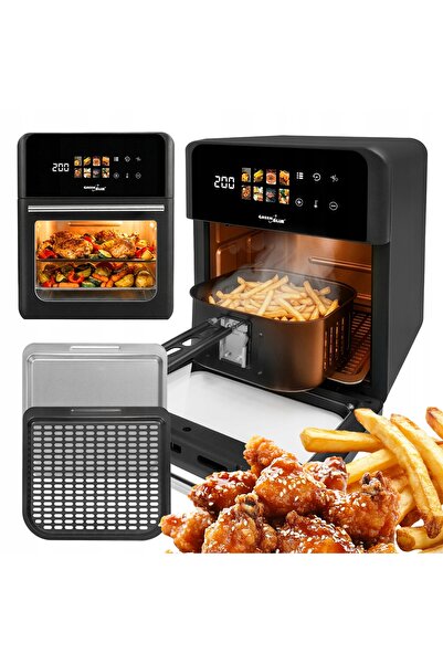 Greenbluespice Friteuză cu aer cald 10L, tip cuptor, 1800W, 8 moduri, fără ulei
