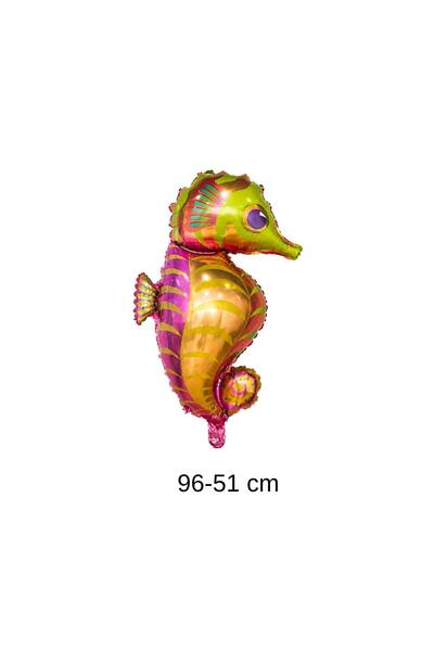 Patladı Gitti Colorful Seahorse Foil Balloon 96 × 51 cm – Undersea and Ocean ...