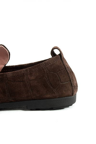 DUXAL SHOES Harrison Lüks Hakiki Süet Deri Desenli Esnek Taban Günlük Rahat Ayakkabı Loafer