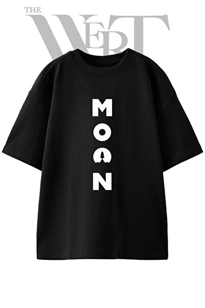 THEWERT Μπλουζάκι MOAN Rocket Design με στάμπα Unisex σε μαύρο χρώμα oversize