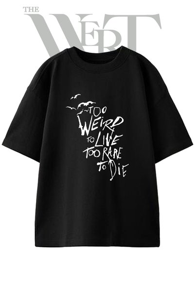 THEWERT Μπλουζάκι με στάμπα Fear and Loathing Design, Unisex, Μαύρο, Oversize
