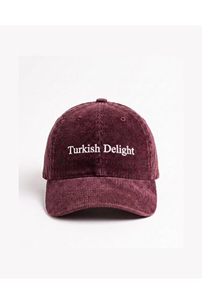 Tresore Turkish Delight Pălărie din catifea premium, de culoare burgundă, cu ...