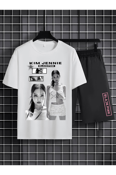 MAGORS Jennie from Blackpink K-Pop Printed Cotton Short Sleeved Children's Ts...