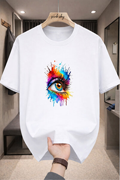 Pink Sky Premium Oversize T-Shirt 100% Cotton Unisex Comfortable Fit Trending...