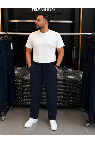 CRİMSON 0006 Big Size (BATTAL) Kalıp Detaylı Jaggerr Keten Pantolon