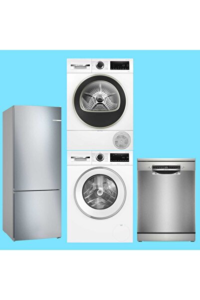 Bosch Beyaz Eşya 4'lü Çeyiz Seti KGN55VIE0N - WGA242X3TR - WQA24201TR - SMS4I...
