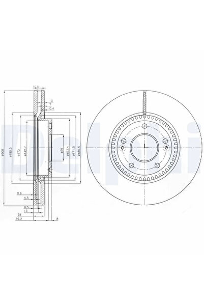 DELPHİ Set Discuri Frana Hyundai Sonata 5/Tucson/I40 1 Cw Kia Optima/Sportage...