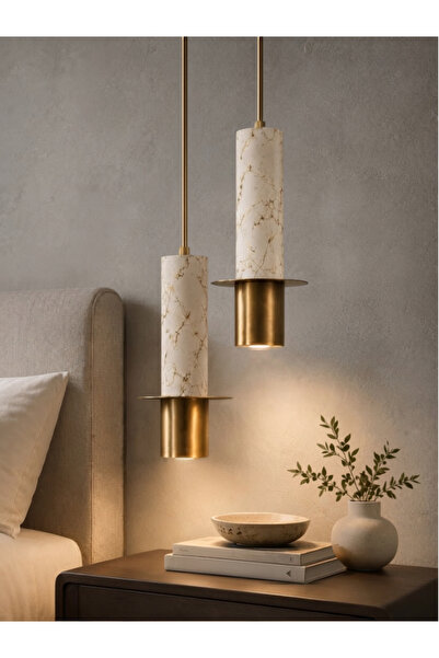 LED PROJEM MERMER DESENLİ İKİLİ DEKORATİF SARKIT GU10