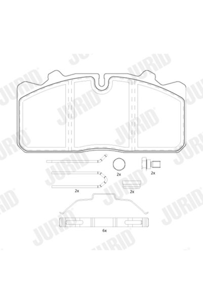 Jurid Set Placute Frana Frana Disc Daf Lf 45/Xf 2/Xg Iveco Eurocargo 5/S-Way/...
