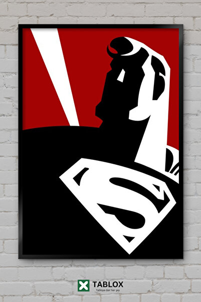 TABLOX Supermen Superhero Minimalistički dizajn okvira Dekorativna MDF slika