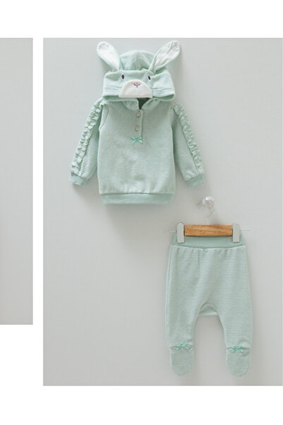 Caramell İncibaby 100% Cotton Premium Soft Winter Baby Girl 2-Piece Set (1-3 ...