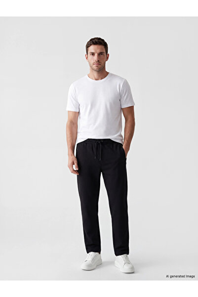 LC Waikiki Lcwaikiki Classic Black Regular Fit Men's Sweatpants
