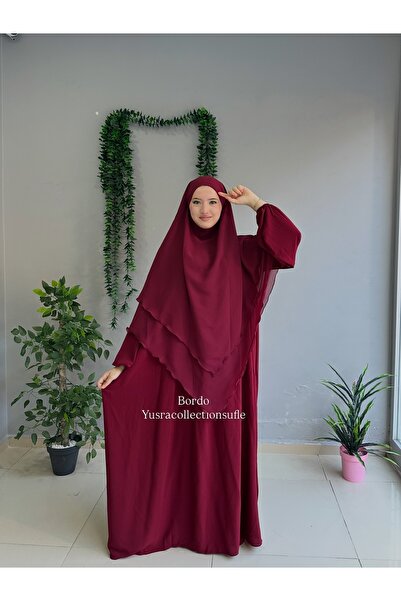 Yüsra Collection طقم مينيكزي إلبيفي ولونج سوفليه مكون من قطعتين