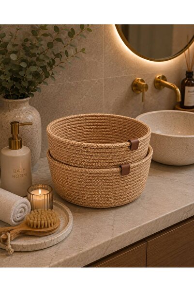 Öz-Tex Home Jüt ,2li Sepet Takımı ,Düzenleyici, Organizer,