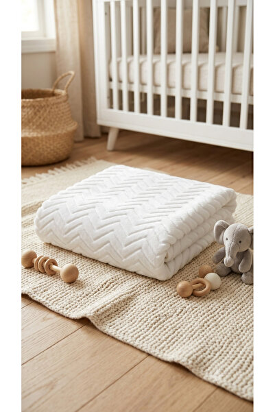 Generic Brand Plush Baby Blanket with Pattern or Plain Design, Double-Sided, ...