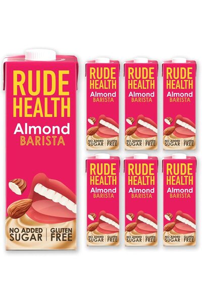 Rude Health مشروب اللوز من باريستا، 6 عبوات سعة 1 لتر، خالٍ من الألبان، طبيعي...