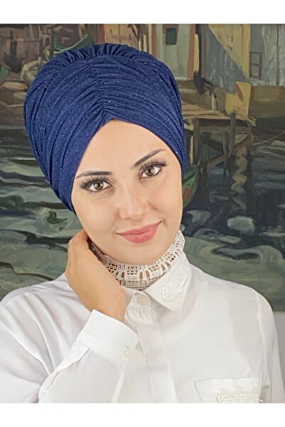 MY UKİYO STORE Tesettür Sade Model Simli Büzgülü Abiye Bone Şal