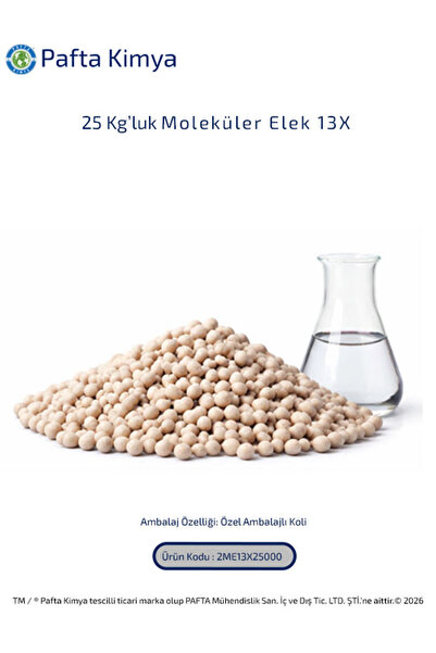 25 Kg. Moleküler Elek 13X (Sodyum X Tipi) 1 Adet