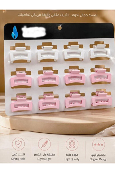Generic مجموعة مشابك شعر بتصميم أنيق على شكل فيونكات، متوفرة باللونين الأبيض ...