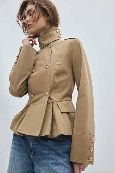 Stradivarius Vücuda oturan düğmeli blazer ceket