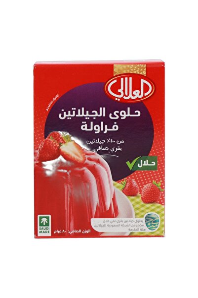 Al Alali Gelatin Dessert Strawberry Flavor Jelly Sweet - 80g