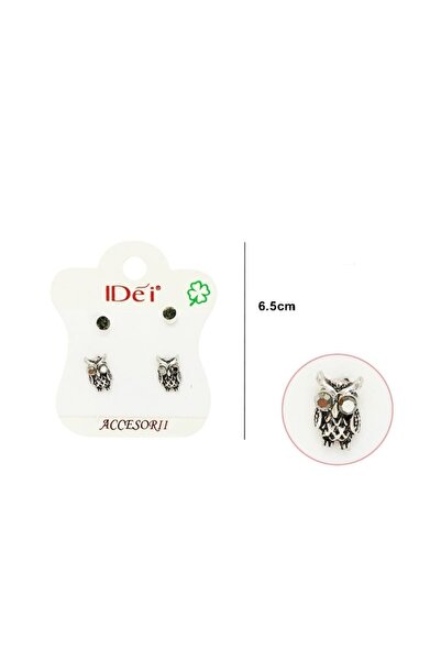 idei Vintage women's stud earrings Top Bottom Set made of metal alloy with cr...