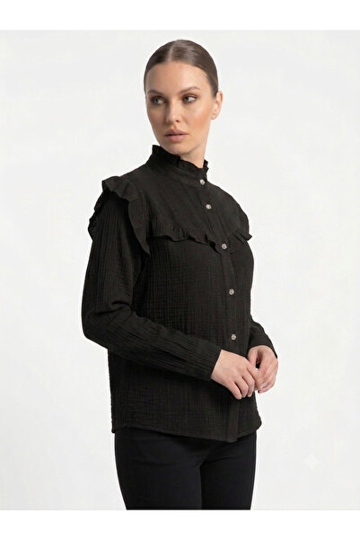 TUĞBA ERGÜL Basic Ayrobin Patterned Shirt